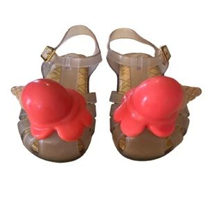 Mini Melissa Kid’s Ice Cream Cone Jelly Sandals Size 11 Pink and Clear